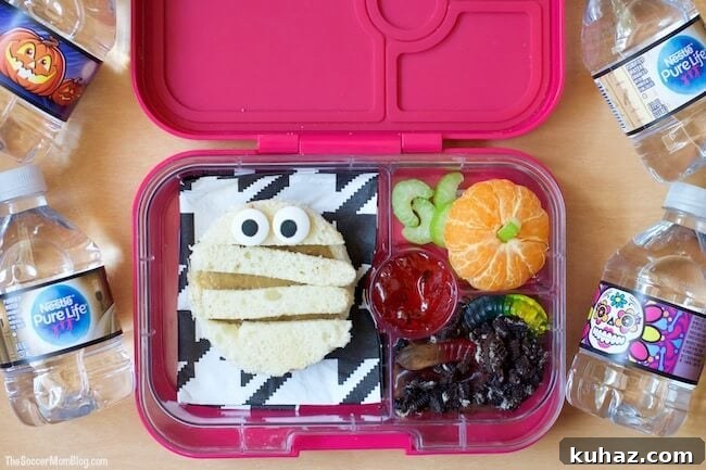 DIY Monster Eyes Sensory Bottle for Kids 10 A spooky Halloween bento lunch that kids will love to eat (and you can feel good about serving). Protein, fruits, and veggies and so much fun!