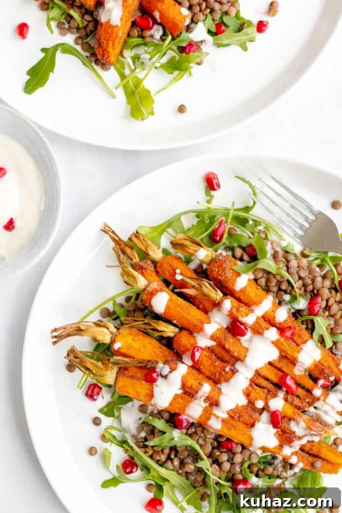 Spiced Carrot & Lentil Salad - Healthy, GF & Vegan! Georgie Eats.