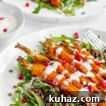 Spiced Carrot & Lentil Salad - Healthy, GF & Vegan! Georgie Eats.