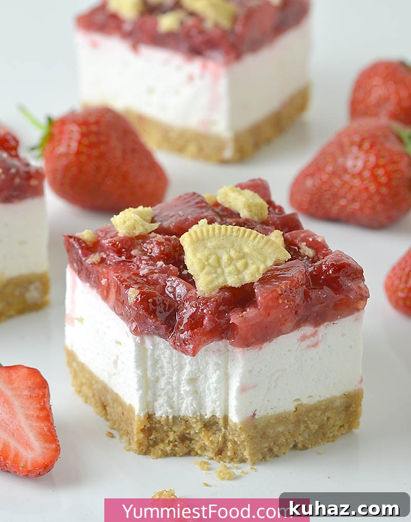 Strawberry Oreo Cheesecake Bars