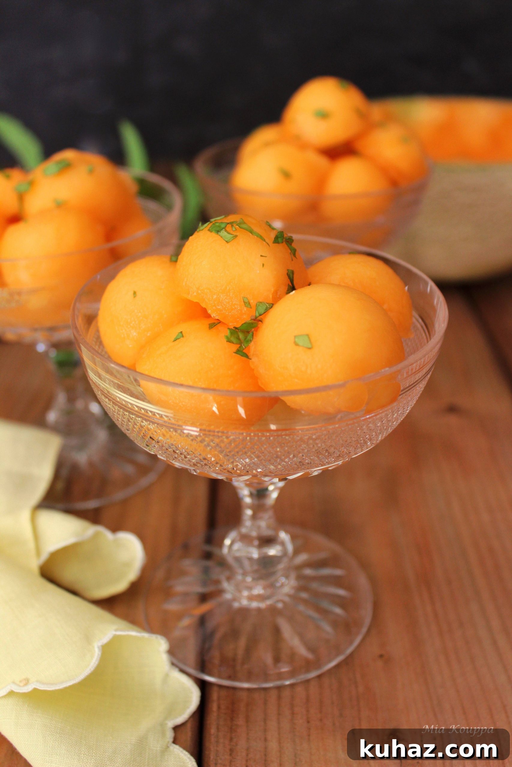 Ouzo-Marinated Cantaloupe Recipe 3 Cantaloupe with ouzo