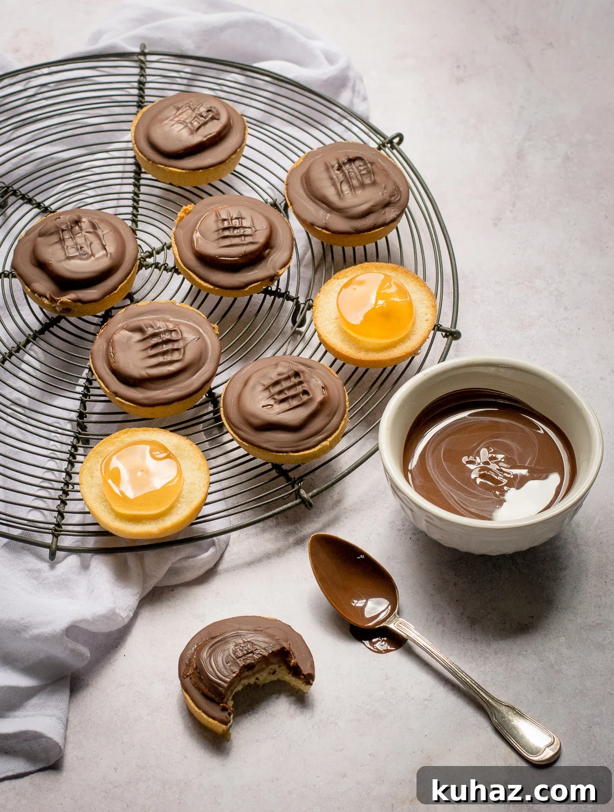 Homemade Vegan Jaffa Cakes Recipe 7 Jaffa Cake bite taken out