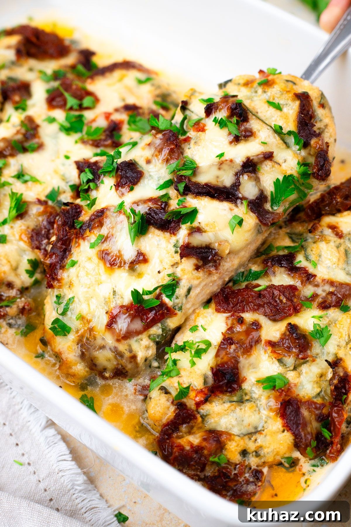 27 Quick High Protein Christmas Dinners for Busy Cooks 11 Baked Tuscan Chicken