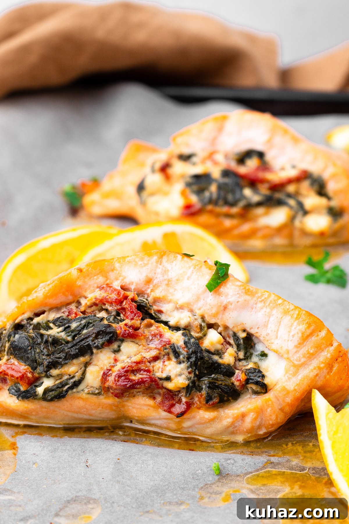 27 Quick High Protein Christmas Dinners for Busy Cooks 22 Mediterranean Stuffed Salmon