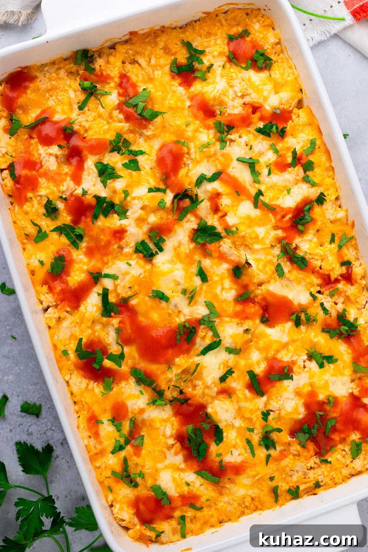 27 Quick High Protein Christmas Dinners for Busy Cooks 23 Buffalo Chicken Cauliflower Casserole