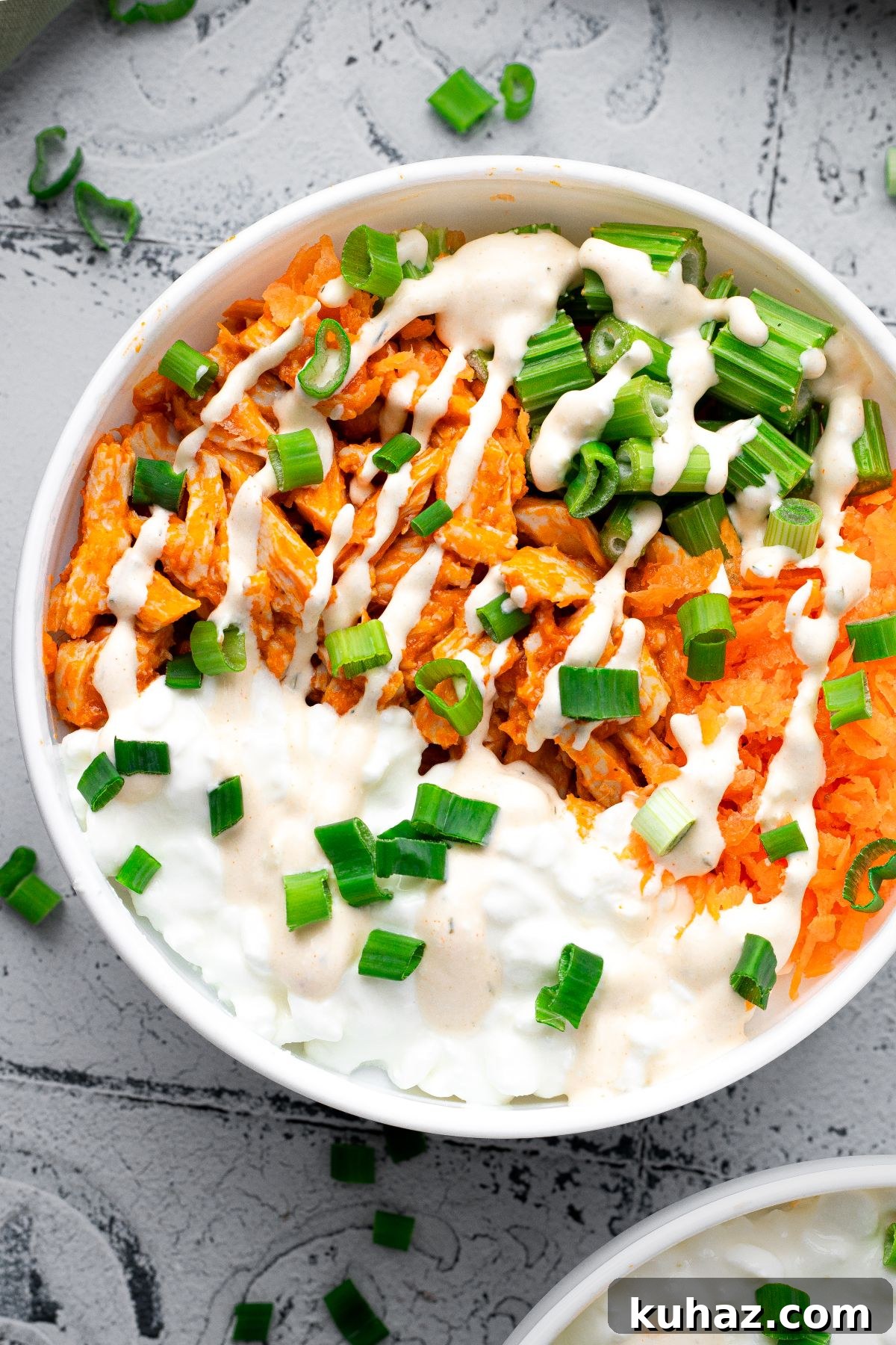 27 Quick High Protein Christmas Dinners for Busy Cooks 6 Buffalo Chicken Cottage Cheese Bowl
