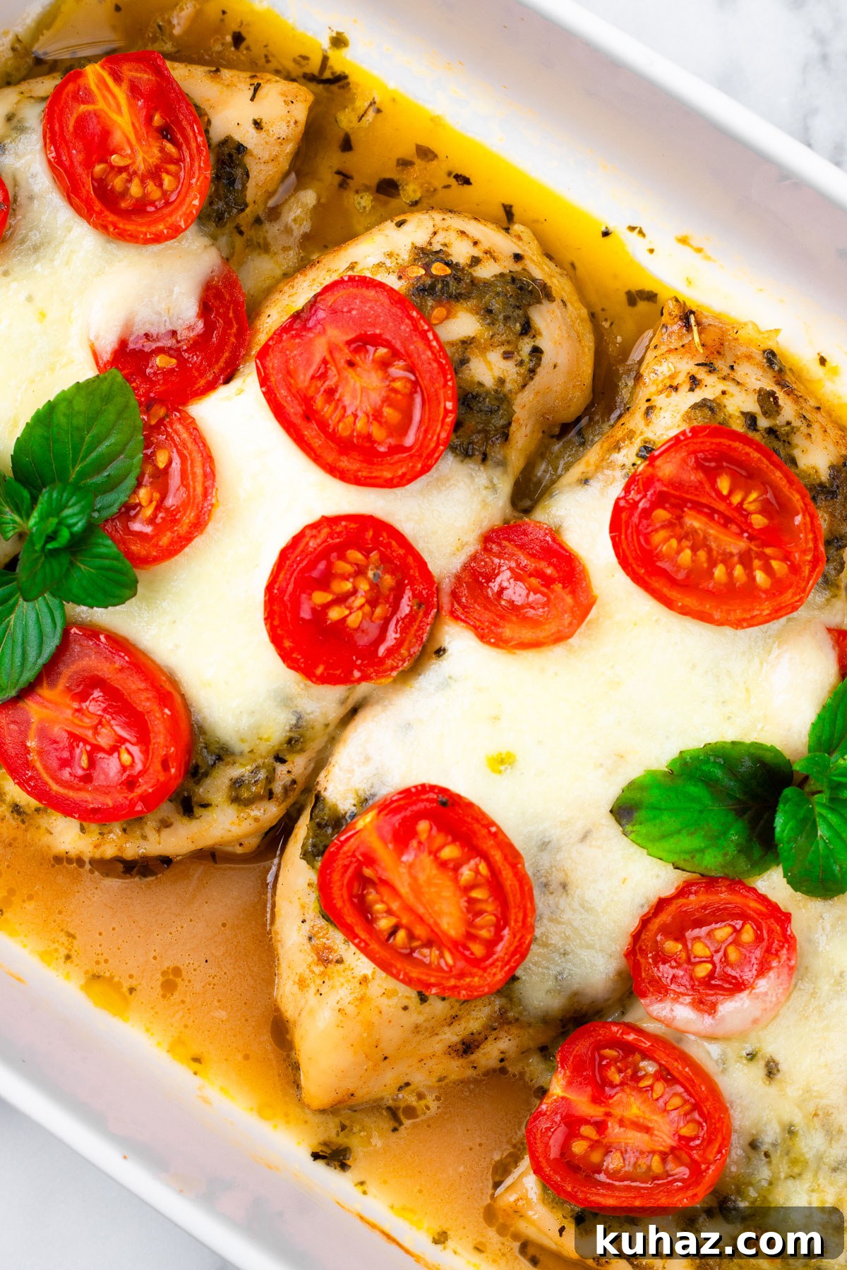 27 Quick High Protein Christmas Dinners for Busy Cooks 10 baked pesto mozzarella chicken