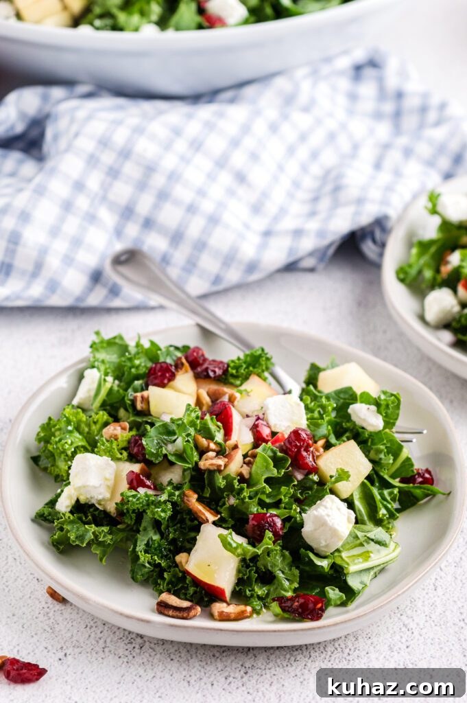 kale salad with cranberries