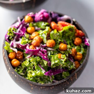 Vegan Kale Caesar Salad