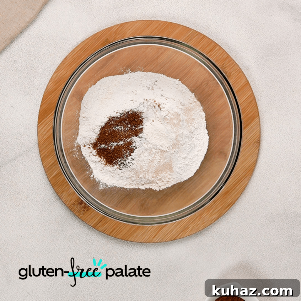 Soft and Chewy Gluten-Free Bagels Recipe 6 First you'll add the dry ingredients.