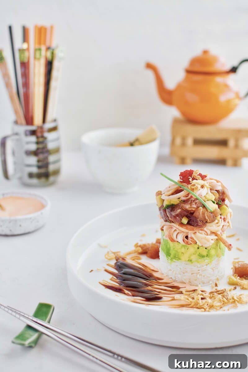 Ahi Tuna Tower with Avocado and Mango 17 Ahi Tuna Tower recipe