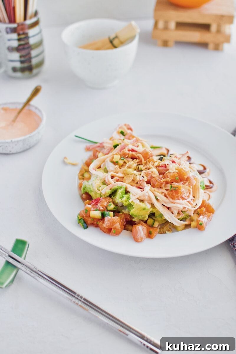 Ahi Tuna Tower with Avocado and Mango 19 Ahi Tuna Poke bowl recipe