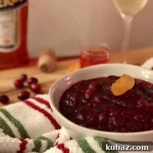 Aperol Spritz Cranberry Sauce styled finished shot in bowl