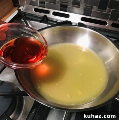 Aperol Spritz Cranberry Sauce in process
