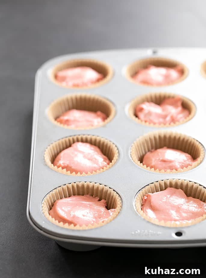 Gluten Free Strawberry Cupcakes with Fresh Strawberry Frosting 4 Strawberry cupcakes raw batter