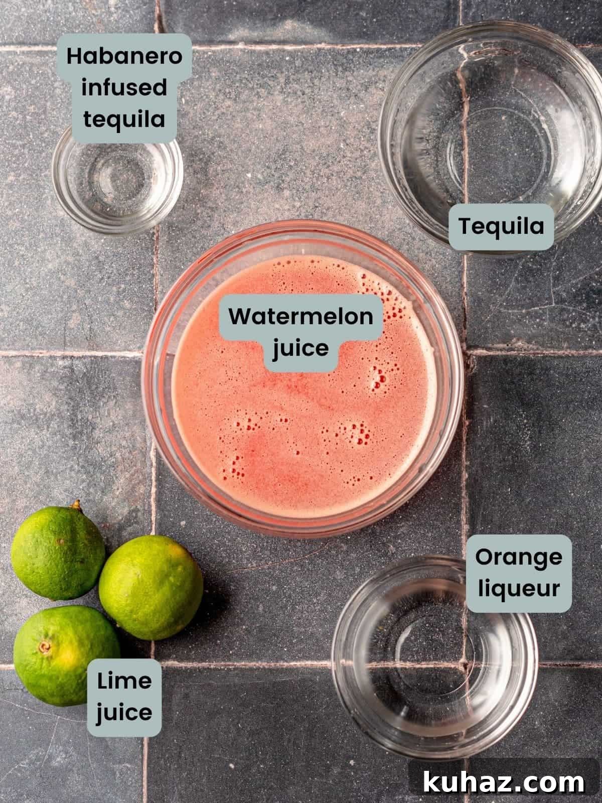 Spicy Watermelon Margarita Recipe with Jalapeño and Lime 3 Ingredients in watermelon margaritas.