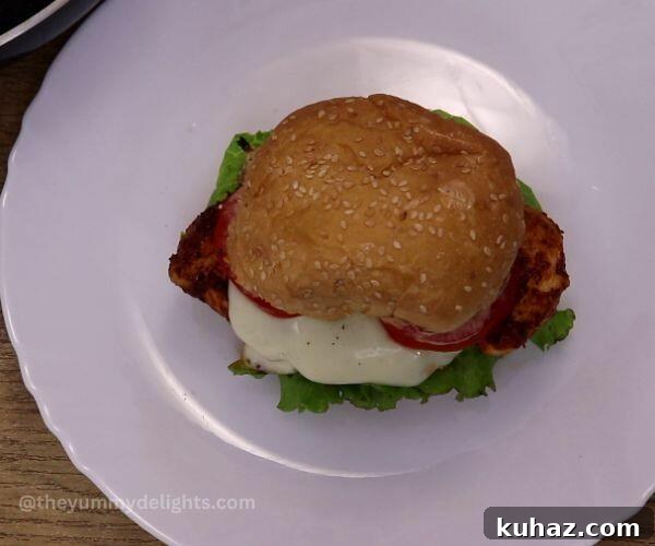 close-up of chipotle chicken sandwich.