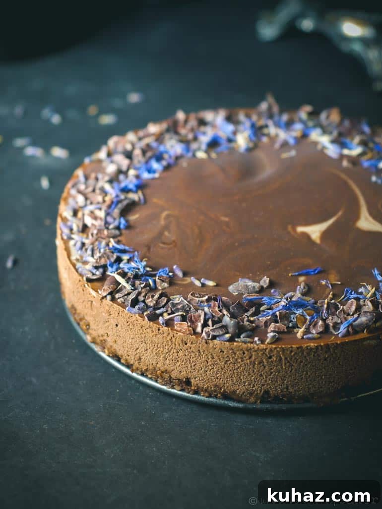No-Bake Raw Chocolate Lavender Cake Recipe 2 raw vegan chocolate lavender cake