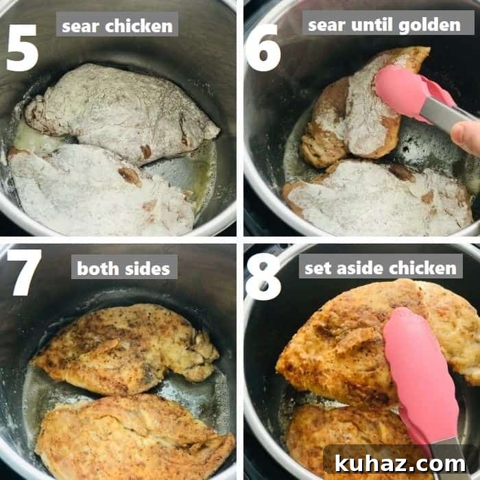 searing chicken cutlets