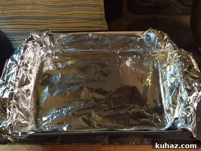 Vintage Chess-Themed Bars for Classic Game Nights 3 Prepare the pan with aluminum foil - and then SPRAY the foil - otherwise - sticky mess!
