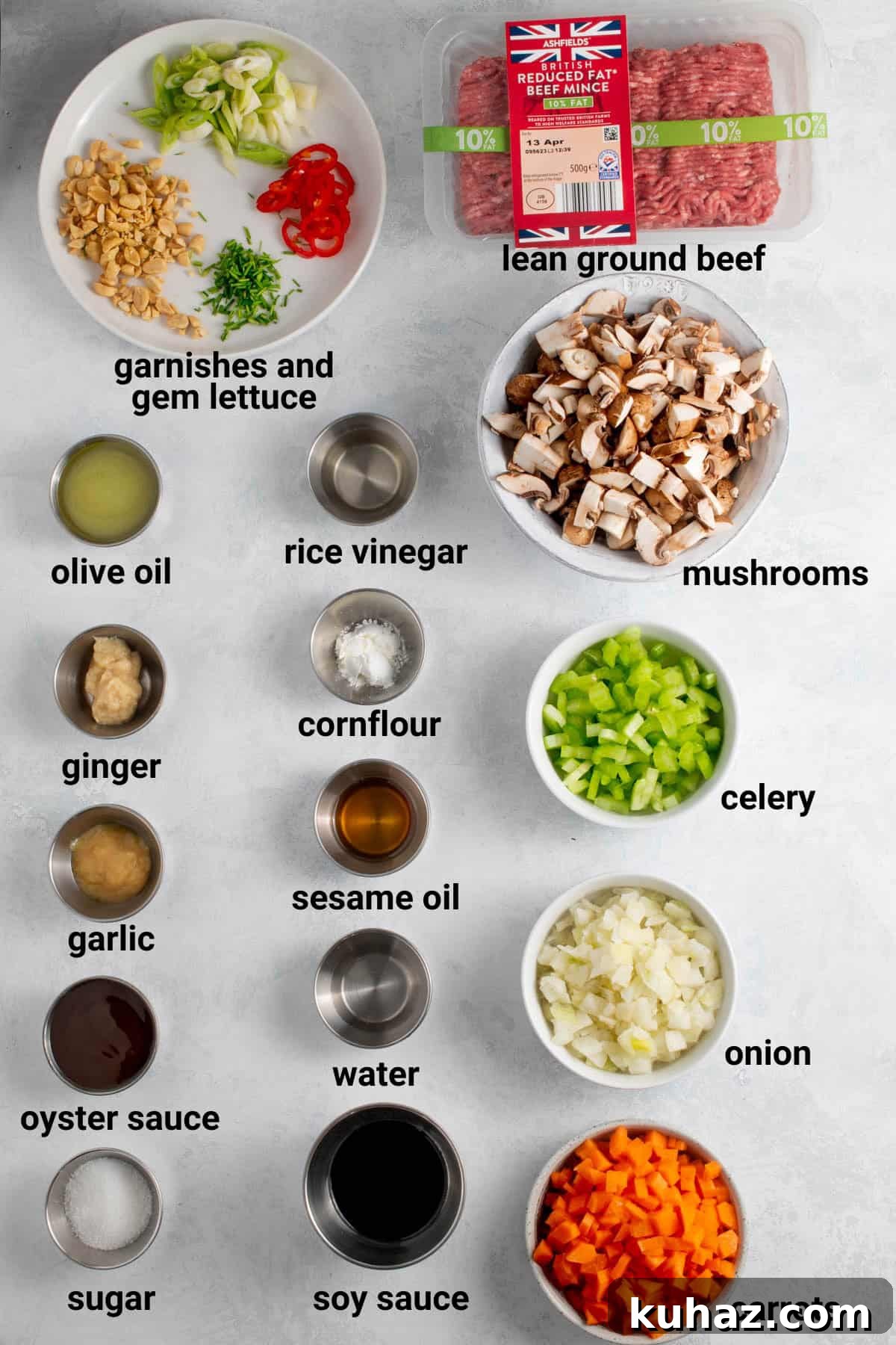 Yuk sung ingredients.