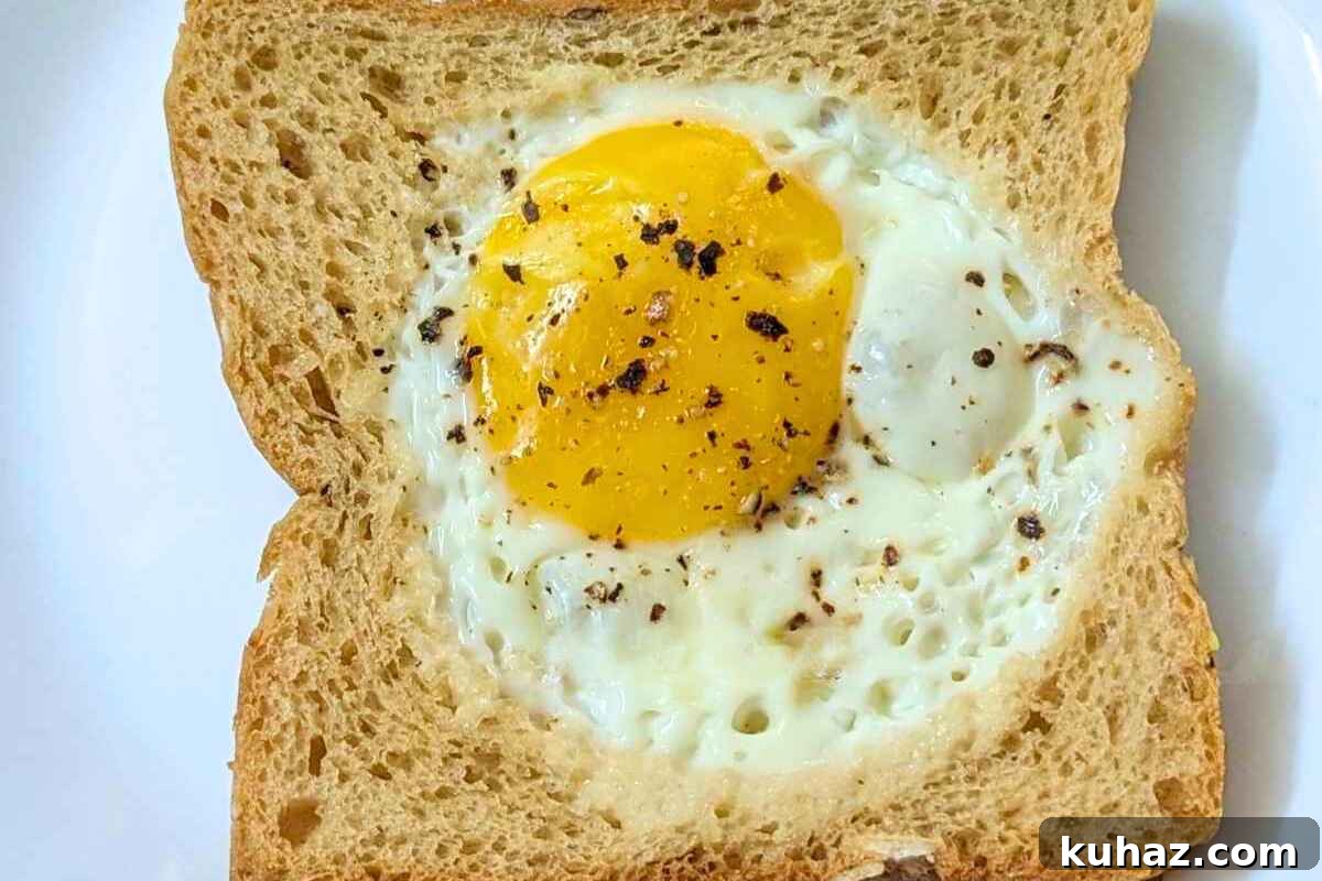 10 Air Fryer Egg Recipes to Transform Breakfast 3 Egg toast after air frying on a plate