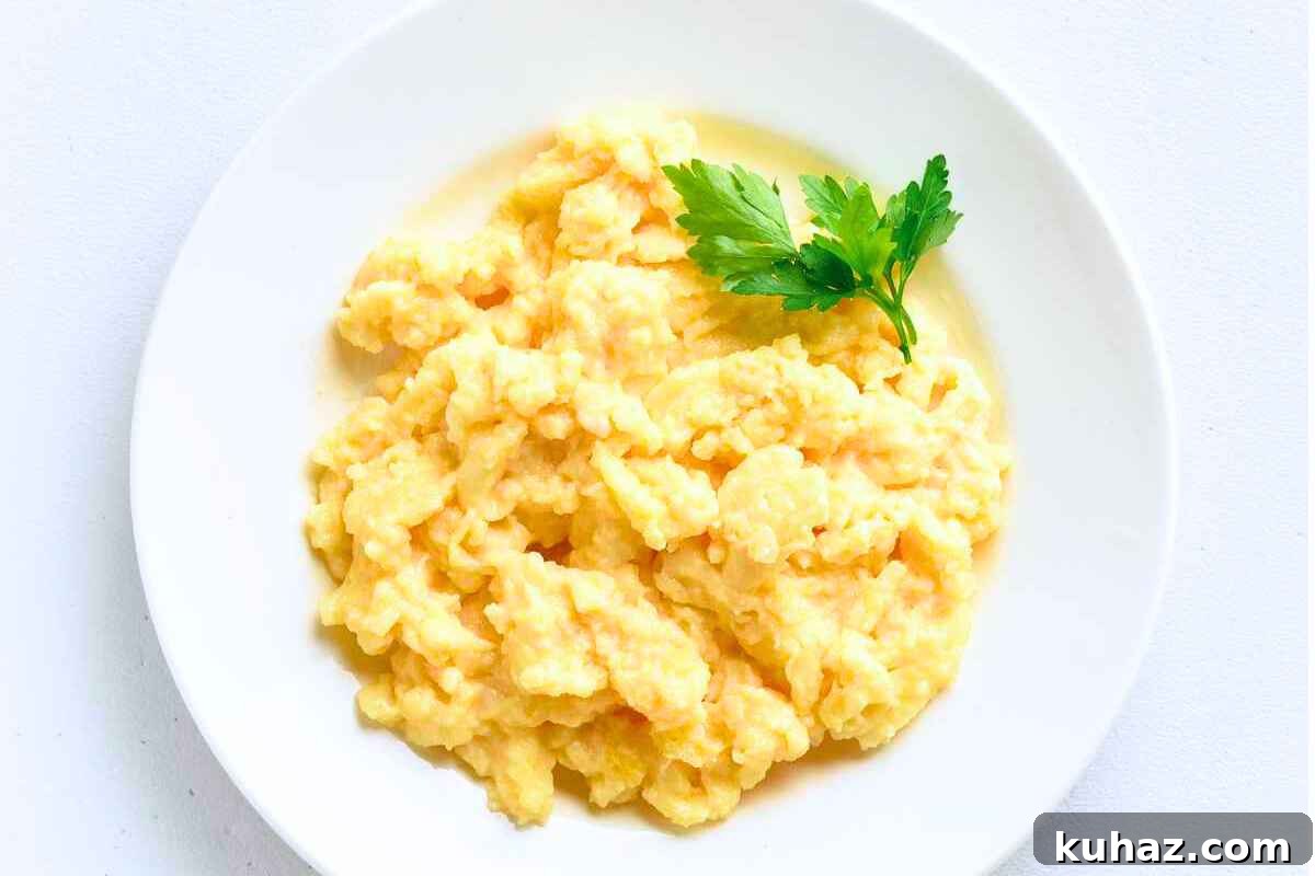 10 Air Fryer Egg Recipes to Transform Breakfast 4 a plate of scrambled eggs