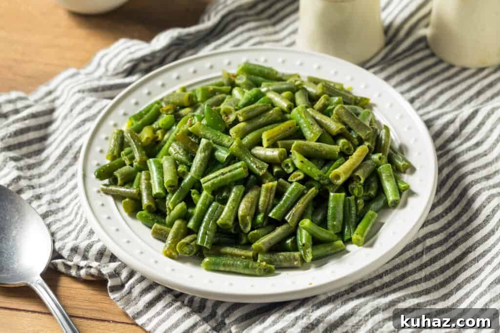 What to Serve with Green Beans 25 Tasty Pairings 2 sautéed canned green beans on white plate