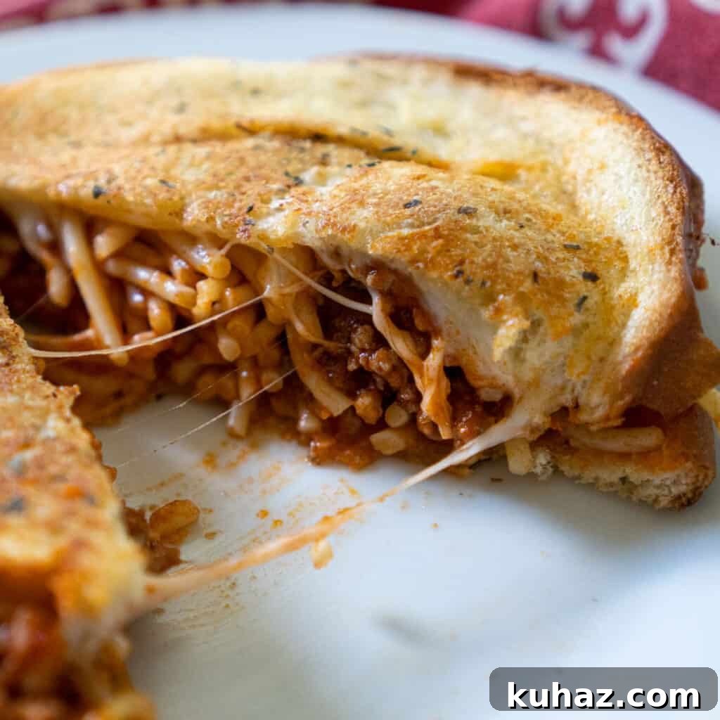 What to Serve with Green Beans 25 Tasty Pairings 16 spaghetti sandwich grilled cheese on white plate with red napkin