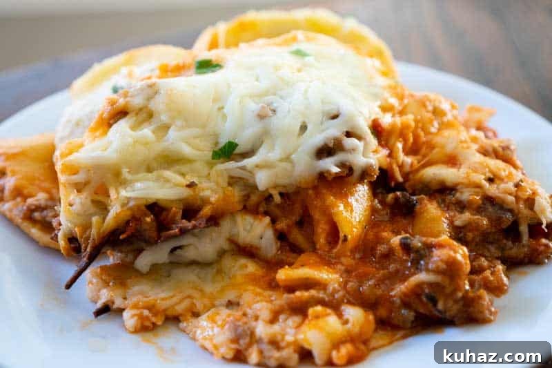 What to Serve with Green Beans 25 Tasty Pairings 8 lazy lasagna with ravioli on white plate