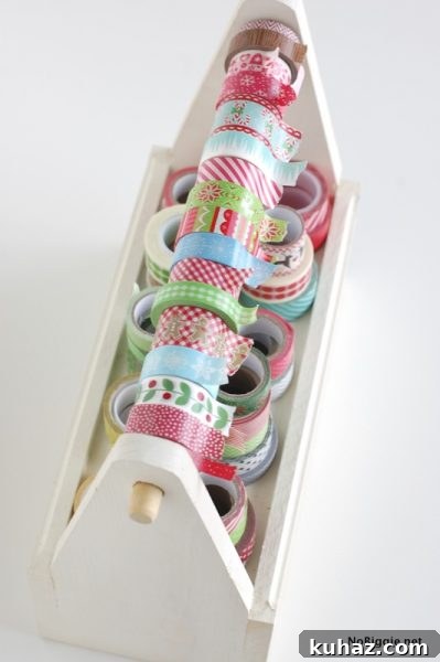 15 DIY Washi Tape Party Favors Kids Will Love 4 Christmas Washi Tape on big dispenser | NoBiggie.net