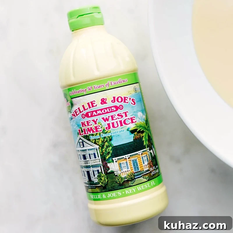 Key Lime Juice for Key Lime Pie The key lime juice we use for key lime pie.