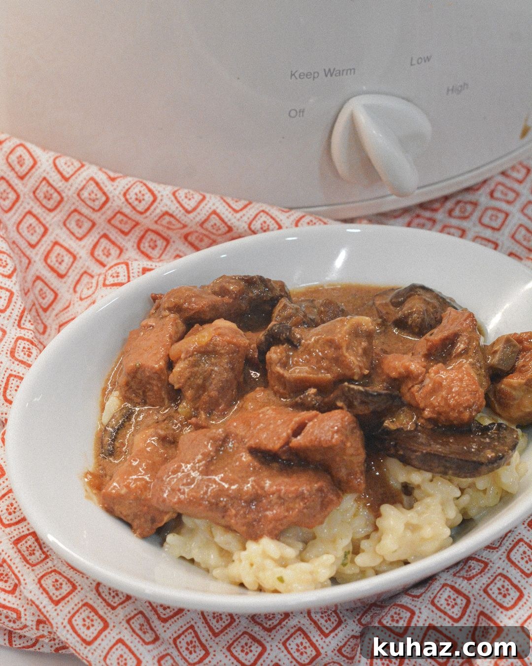 Crock Pot Beef Tips with Mushrooms in Savory Gravy 2 Slow cook your way to comfort with these Crock Pot Beef Tips with Mushrooms! Tender stew meat simmered in a savory mushroom gravy—perfect over mashed potatoes, rice, or egg noodles.