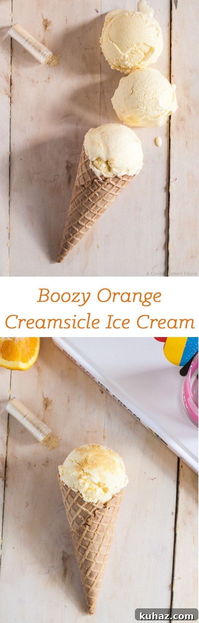boozy orange creamsicle ice cream hidden