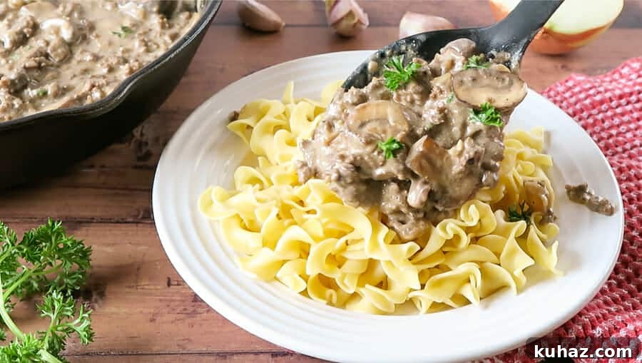 Creamy Ground Beef Stroganoff Recipe with Greek Yogurt 15 img 2579 15