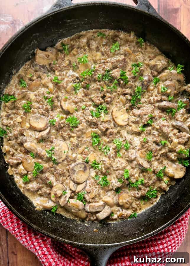 Creamy Ground Beef Stroganoff Recipe with Greek Yogurt 3 Ground Beef Stroganoff {with Greek Yogurt}