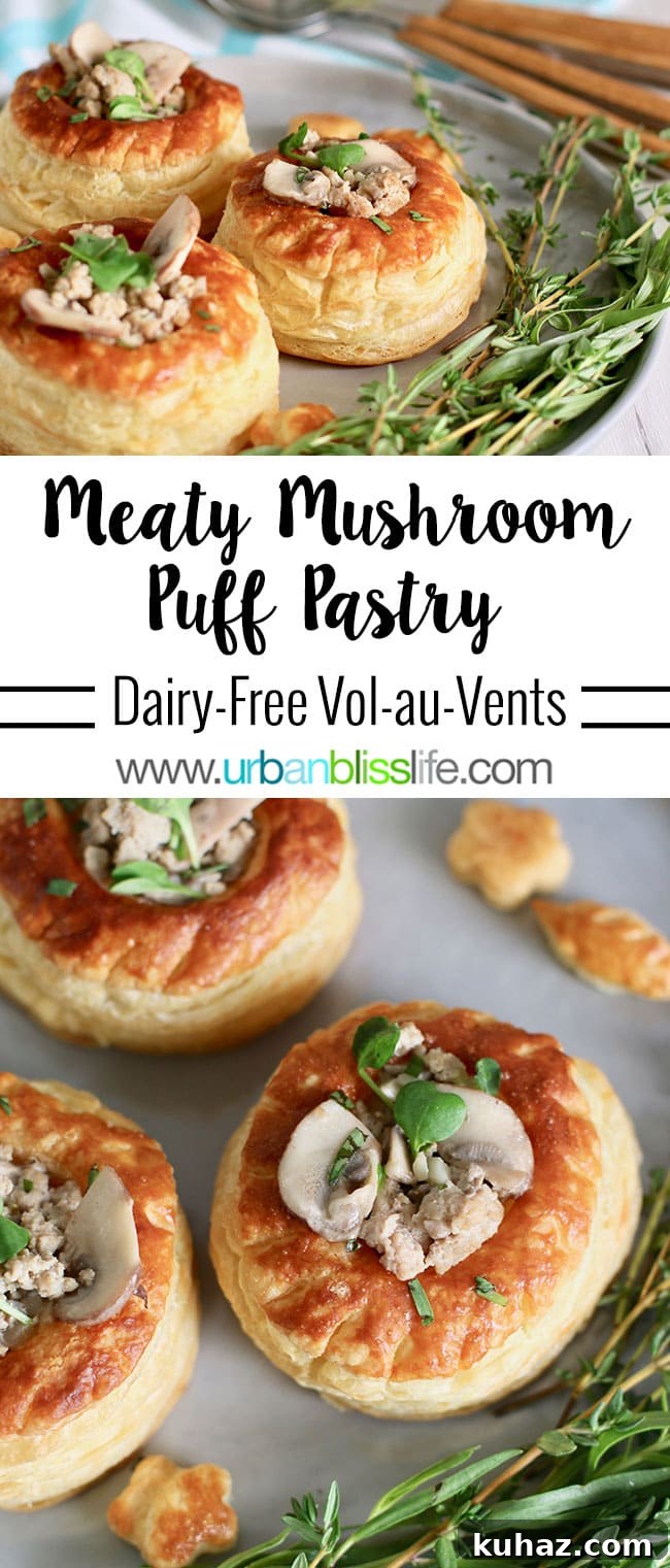 Meaty Mushroom Puff Pastry Cups appetizer recipe
