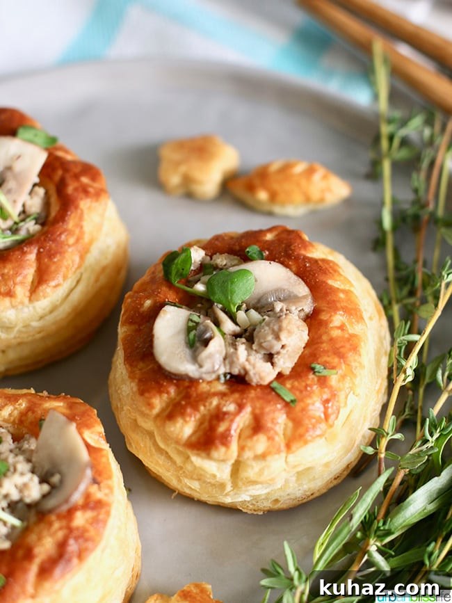 Meaty Mushroom Puff Pastry appetizer recipe