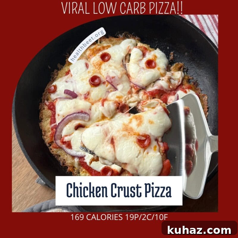low carb chicken crust pizza