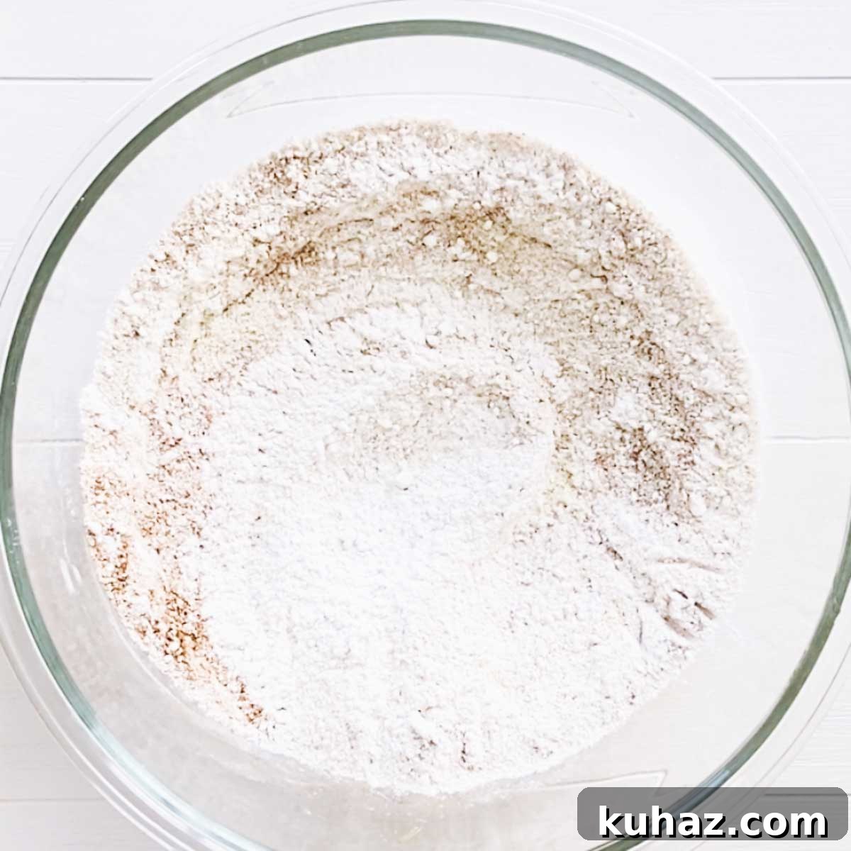 Dry ingredients in a mixing bowl