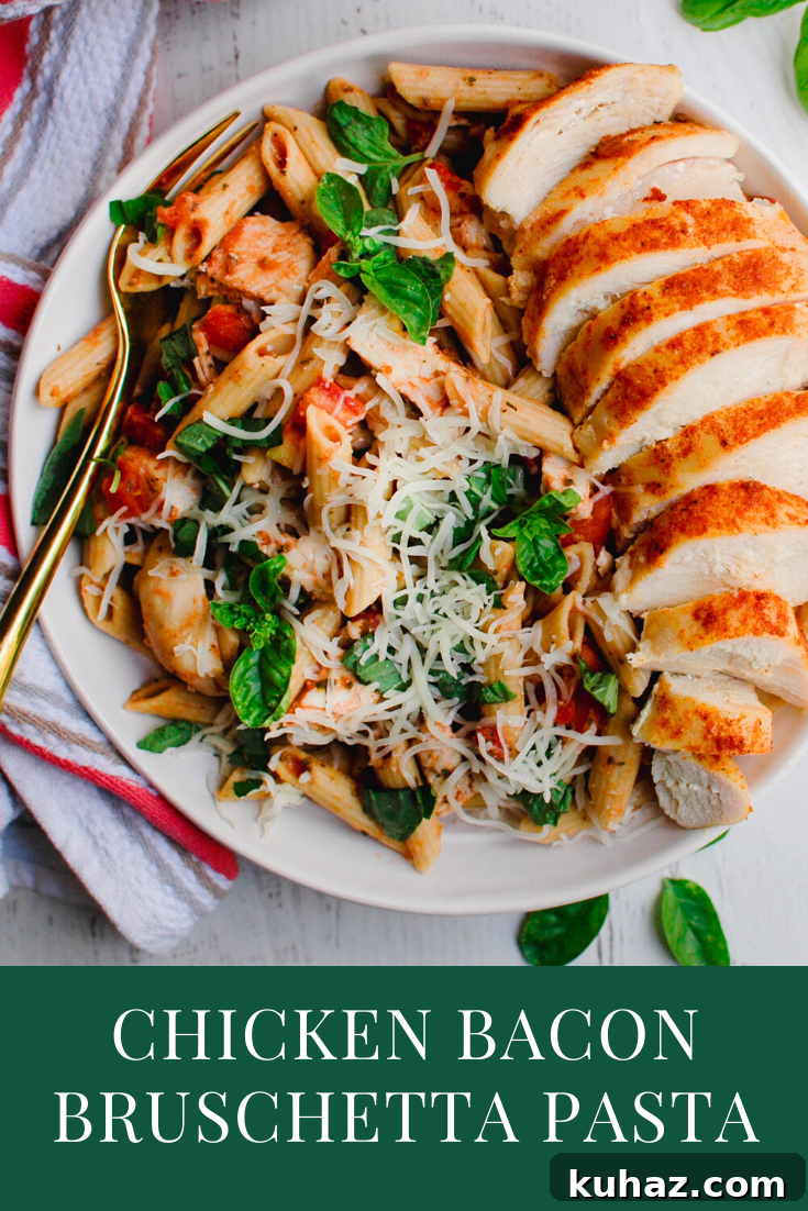 Creamy Chicken, Bacon and Bruschetta Pasta 6 Chicken bacon bruschetta pasta