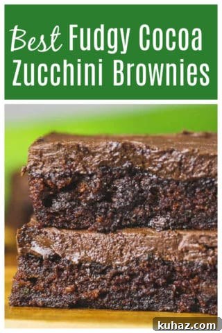 Best Fudgy Cocoa Zucchini Brownies