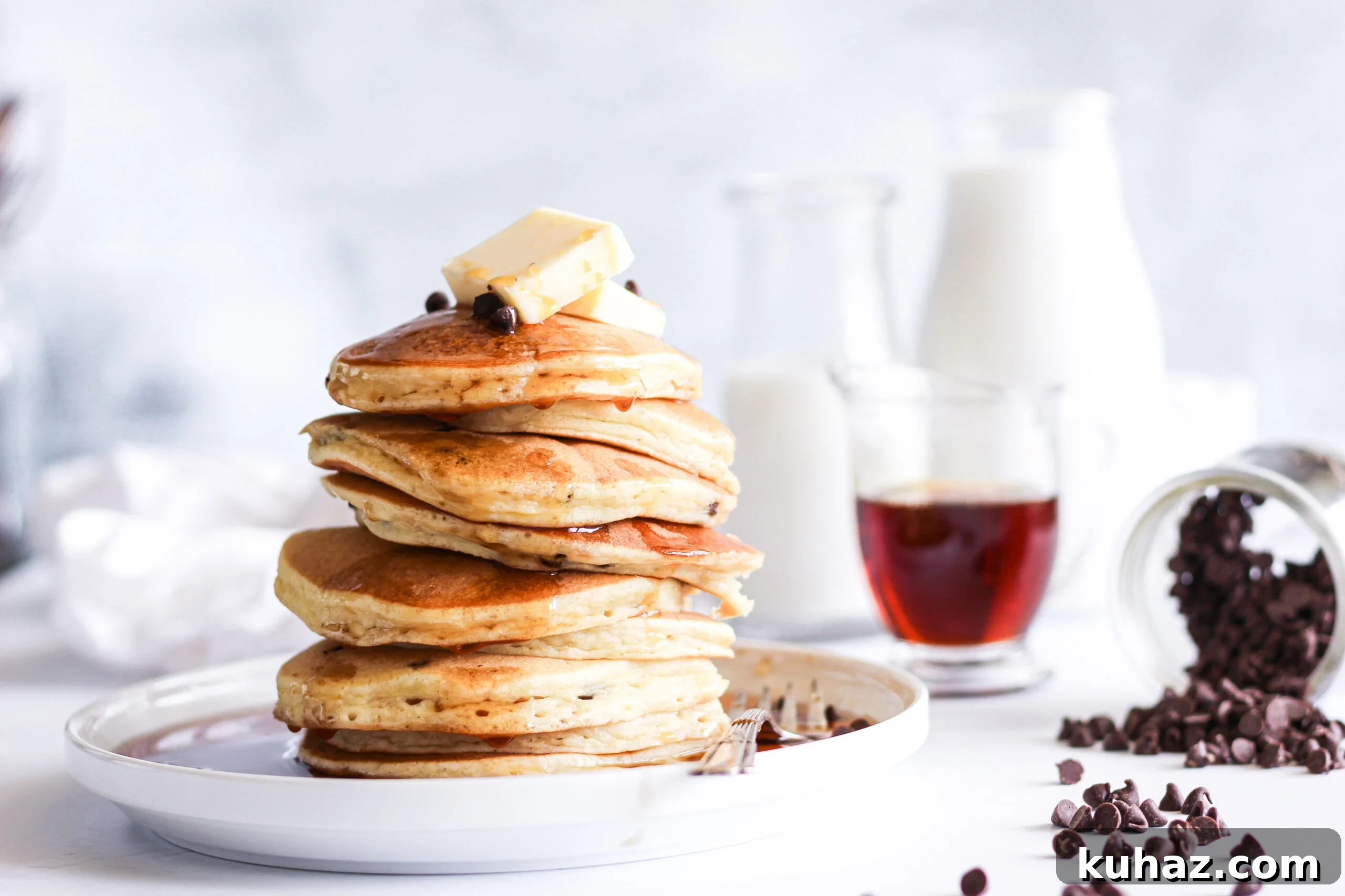 Gluten Free Buttermilk Pancakes Recipe 3 Gluten-free pancake batter being prepared for homemade pancakes.