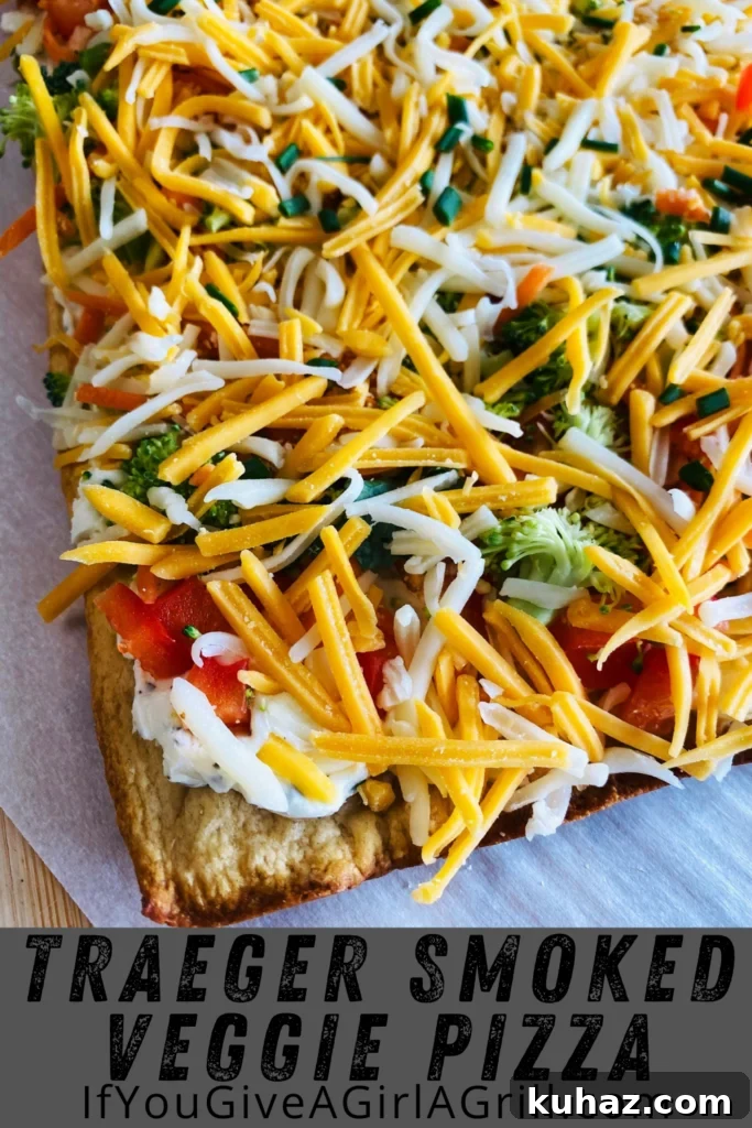 Smoked Veggie Pizza on a Traeger Grill 12 Traeger Smoked Veggie Pizza
