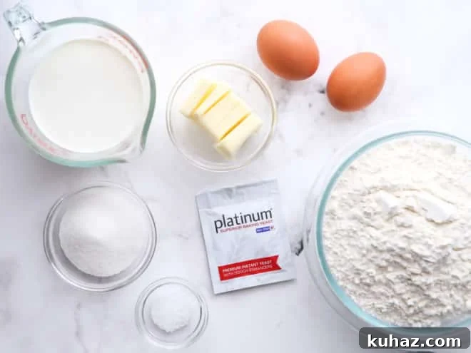 ingredients for yeast-raised doughnuts