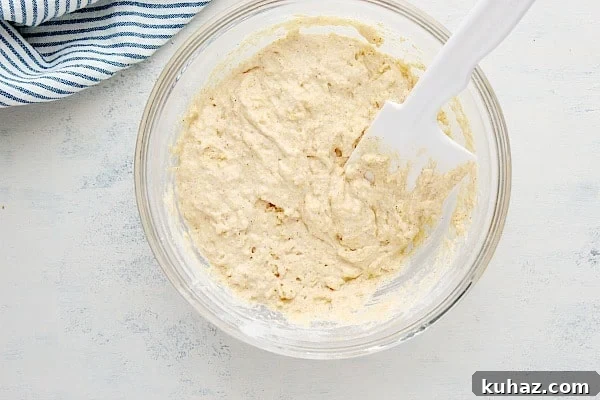 How to make Hush Puppies. Batter in a bowl.