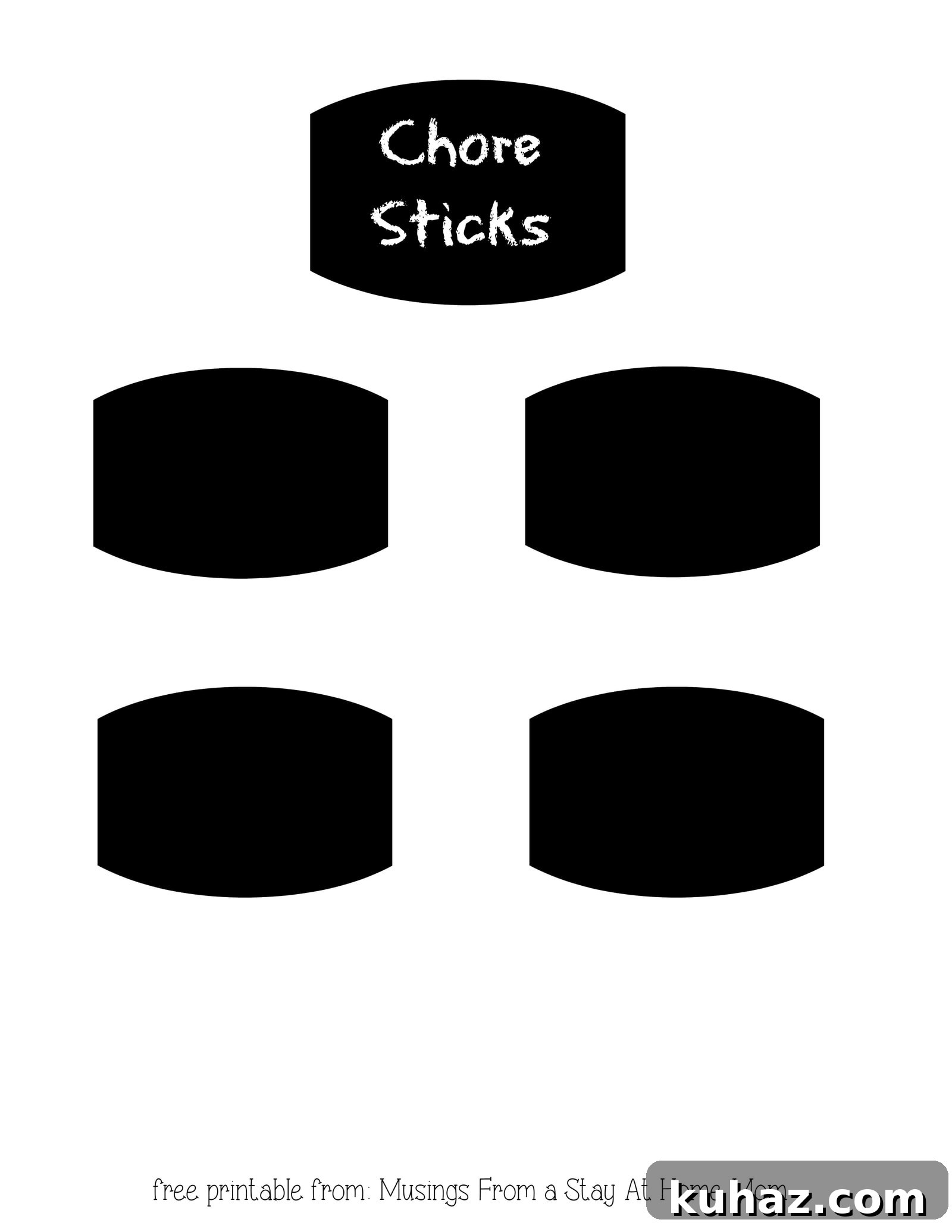 How to Make Chore Sticks for Kids: A System That Works 4 chalkboard labels for jars