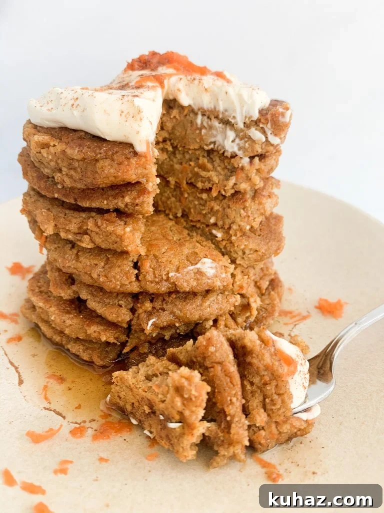 healthy carrot cake pancakes