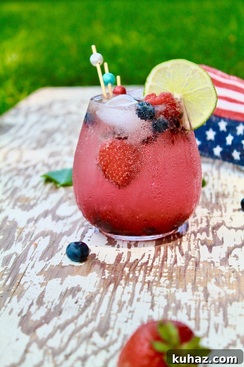 Sparkling Berry Vodka Cocktail for July 4th 7 4th of july cocktail