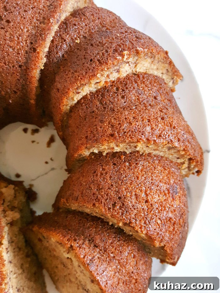 Sour Cream Banana Bundt Cake Recipe 2 Bundt Pan Sour Cream Banana Bread - Banana Bread in a Bundt pan made with sour cream, 4 bananas, butter, oil, & milk. Easy recipe, one bowl, & only 15 minutes prep.